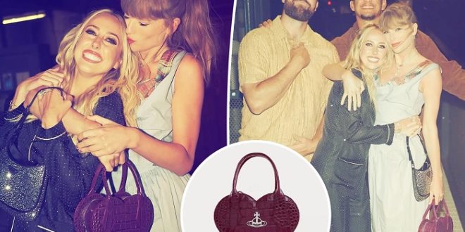 Taylor Swift totes heart-shaped bag for double date with Travis Kelce and Mahomes'