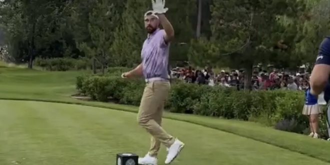 Spectator Cracked Perfect Taylor Swift Joke After Travis Kelce's Poor Tee Shot