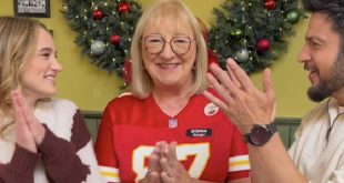 Donna Kelce Wore A Subtle Nod To Taylor Swift in Post Announcing Her Hallmark Christmas Movie